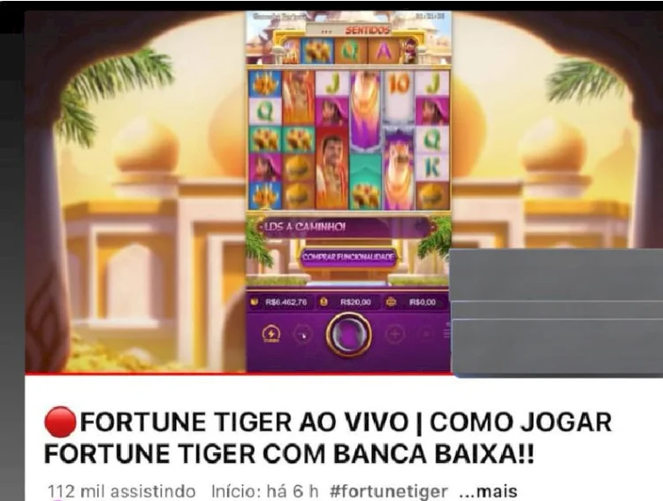 Live com tutorial do "Jogo do Tigre" já tem mais de 100 mil views no YouTube