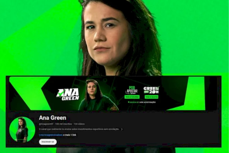 Maior canal feminino de apostas: Ana Green comemora o marco de 100 mil inscritos no Youtube