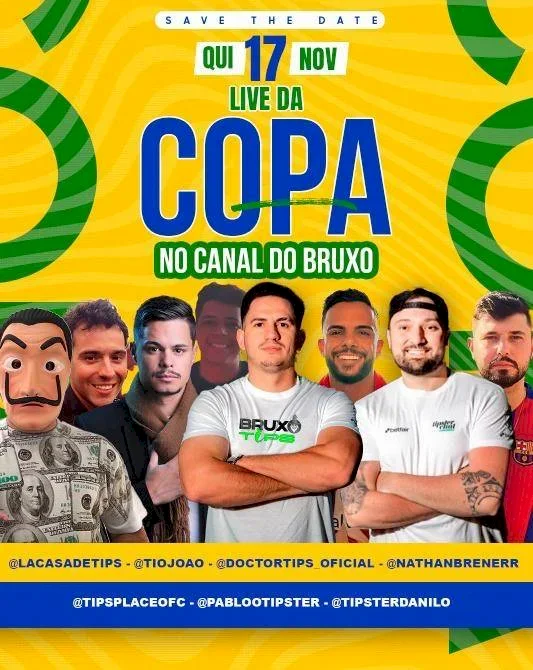 Bruxo Tips anunciou Super Live da Copa do Mundo