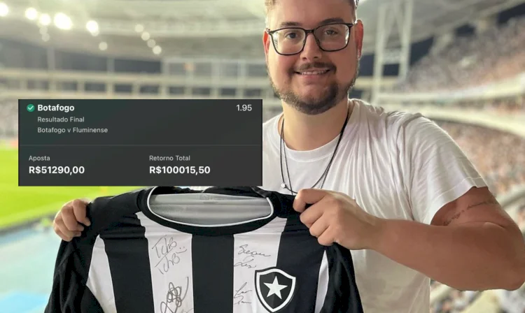 Gabrielzão tem retorno de R$100 mil em aposta na vitória Botafogo