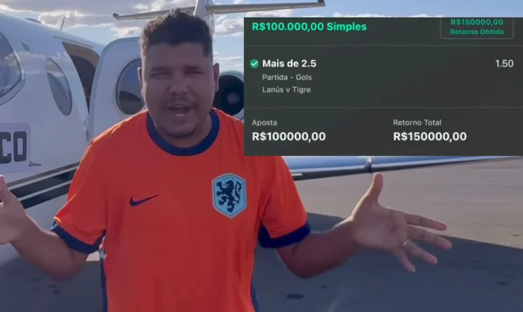 Lucas Tylty obtém um lucro de R$50 mil após realizar uma bet no mercado de over gols