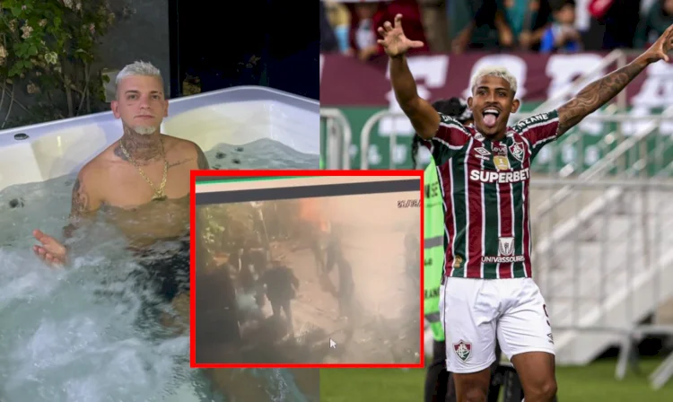 Vídeo: John Kennedy atacante do Fluminense e Professor Bet são flagrados brigando em boate famosa do Rio de Janeiro