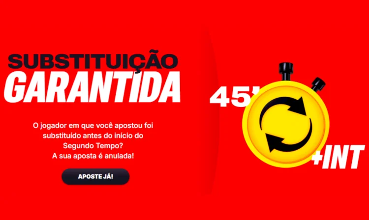 Casa de Apostas lança promoção "Substituição Garantida" e garante reembolso em casos específicos